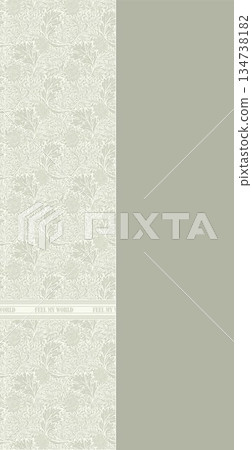 Artful Hand Painted Curly Grass Motifs 134738182