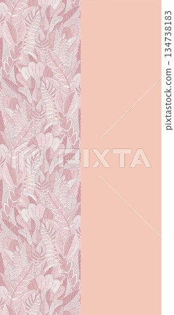 Artful Hand Painted Curly Grass Motifs 134738183