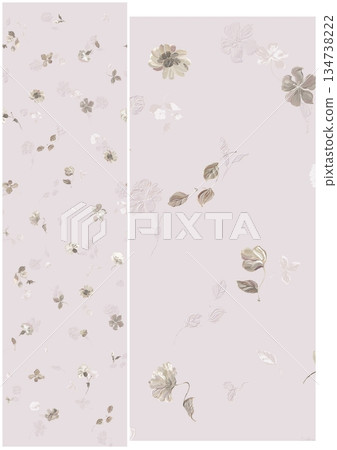 Artful Hand Painted Curly Grass Motifs Artful Hand Painted Curly Grass Motifs 134738222