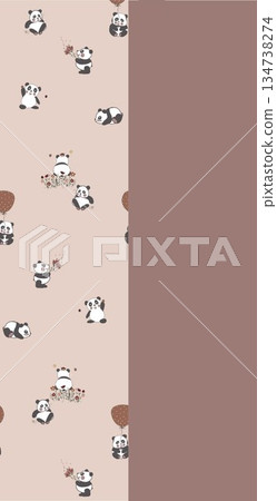 Graceful Watercolor Botanic Pattern Art Graceful Watercolor Botanic Pattern Art 134738274