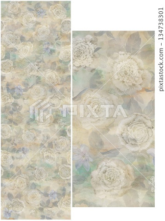 Graceful Watercolor Botanic Pattern Art Graceful Watercolor Botanic Pattern Art 134738301