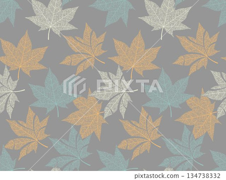 Graceful Watercolor Botanic Pattern Art 134738332