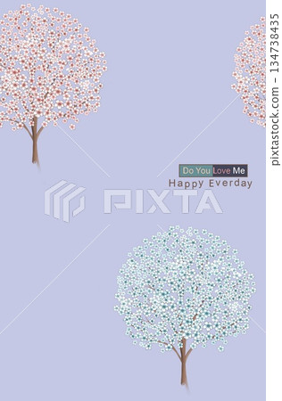 Graceful Watercolor Botanic Pattern Art 134738435