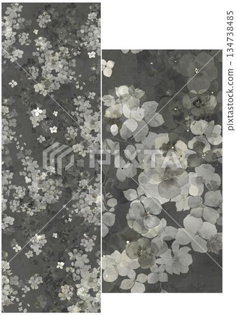 Graceful Watercolor Botanic Pattern Art Graceful Watercolor Botanic Pattern Art 134738485