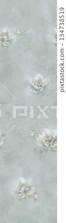 Graceful Watercolor Botanic Pattern Art Graceful Watercolor Botanic Pattern Art 134738519
