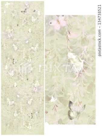 Graceful Watercolor Botanic Pattern Art Graceful Watercolor Botanic Pattern Art 134738521