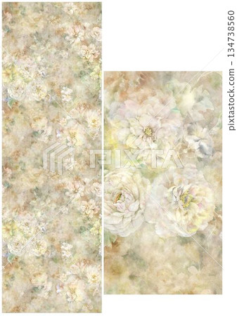 Graceful Watercolor Botanic Pattern Art Graceful Watercolor Botanic Pattern Art 134738560
