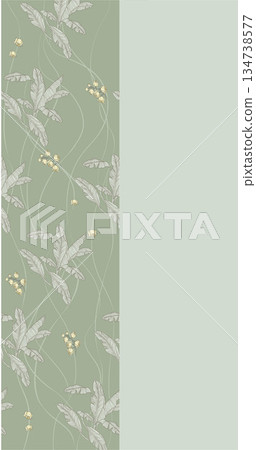 Graceful Watercolor Botanic Pattern Art 134738577