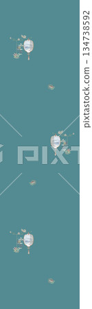 Graceful Watercolor Botanic Pattern Art 134738592