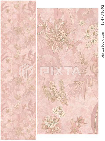 Graceful Watercolor Botanic Pattern Art Graceful Watercolor Botanic Pattern Art 134738602