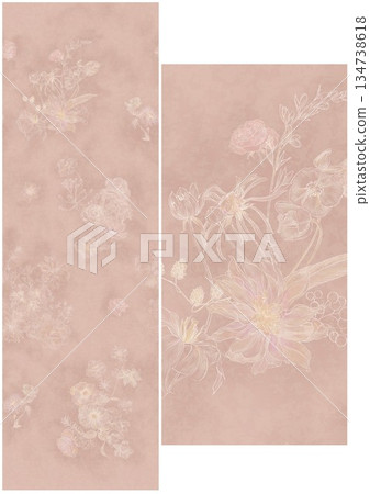 Graceful Watercolor Botanic Pattern Art Graceful Watercolor Botanic Pattern Art 134738618