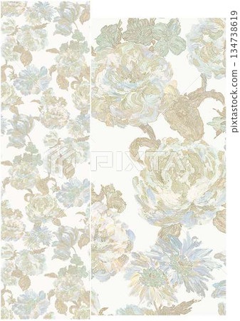 Graceful Watercolor Botanic Pattern Art Graceful Watercolor Botanic Pattern Art 134738619