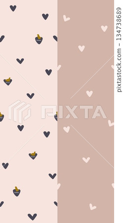 Graceful Watercolor Botanic Pattern Art Graceful Watercolor Botanic Pattern Art 134738689