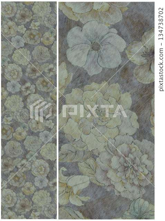 Graceful Watercolor Botanic Pattern Art Graceful Watercolor Botanic Pattern Art 134738702