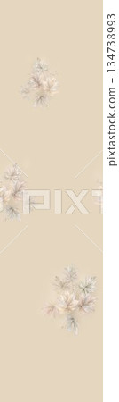 Charming Hand-Drawn Floral and Leaf Compositions 134738993