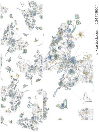 Charming Hand-Drawn Floral and Leaf Compositions Charming Hand-Drawn Floral and Leaf Compositions 134739004