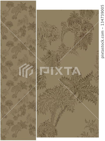Charming Hand-Drawn Floral and Leaf Compositions Charming Hand-Drawn Floral and Leaf Compositions 134739005