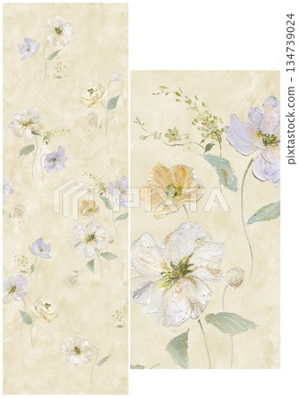 Charming Hand-Drawn Floral and Leaf Compositions 134739024