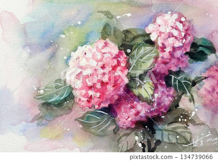 Inspiring Watercolor Creations of Flowers and Foliage 134739066