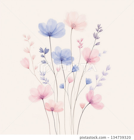 Inspiring Watercolor Creations of Flowers and Foliage 134739320