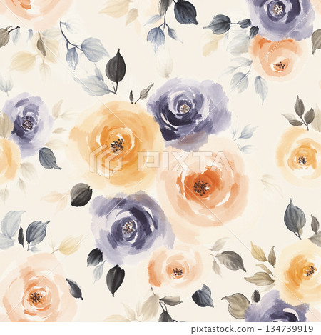 Unique Watercolor Artworks with Floral Elements Unique Watercolor Artworks with Floral Elements 134739919