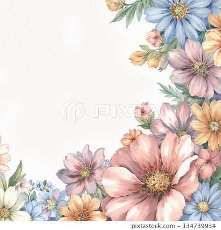 Unique Watercolor Artworks with Floral Elements 134739934