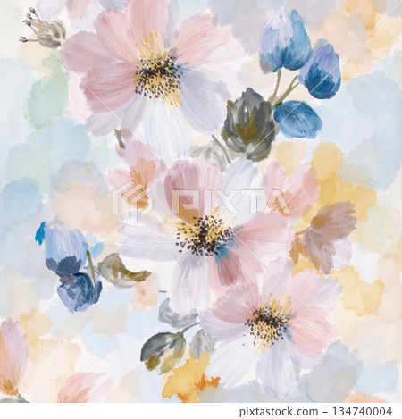 Unique Watercolor Artworks with Floral Elements 134740004