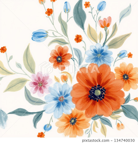 Unique Watercolor Artworks with Floral Elements 134740030