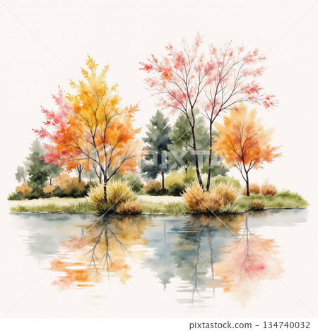 Unique Watercolor Artworks with Floral Elements 134740032