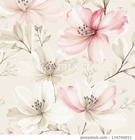 Unique Watercolor Artworks with Floral Elements 134740051