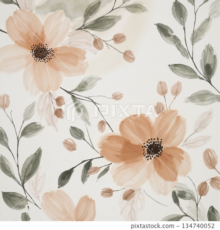 Unique Watercolor Artworks with Floral Elements Unique Watercolor Artworks with Floral Elements 134740052