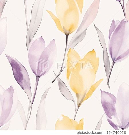 Unique Watercolor Artworks with Floral Elements 134740058
