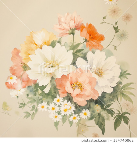 Unique Watercolor Artworks with Floral Elements Unique Watercolor Artworks with Floral Elements 134740062