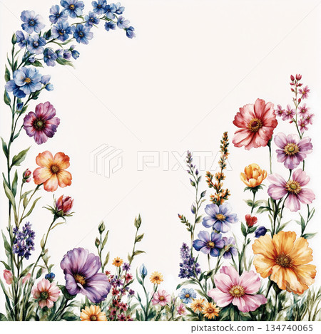 Unique Watercolor Artworks with Floral Elements 134740065