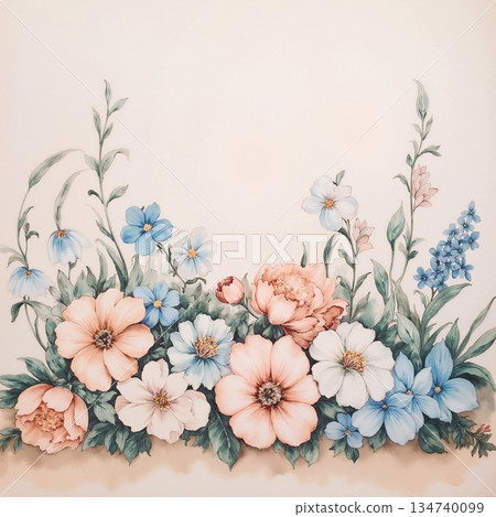 Unique Watercolor Artworks with Floral Elements Unique Watercolor Artworks with Floral Elements 134740099