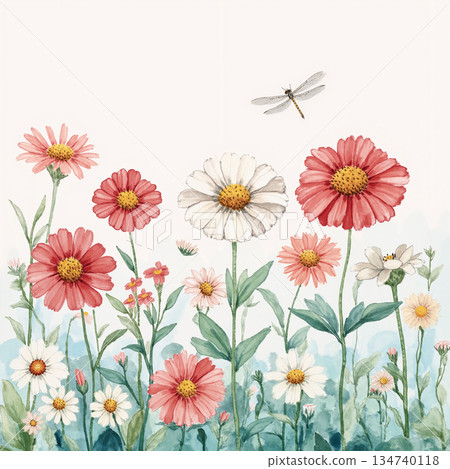 Unique Watercolor Artworks with Floral Elements Unique Watercolor Artworks with Floral Elements 134740118