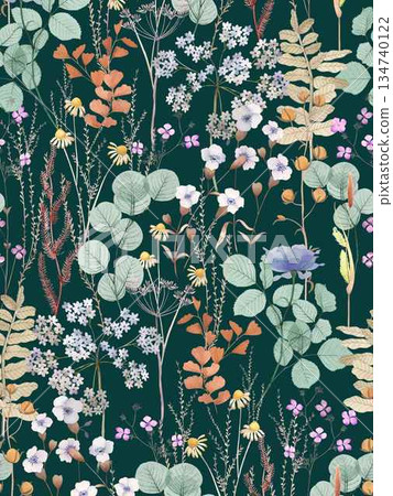 Unique Watercolor Artworks with Floral Elements Unique Watercolor Artworks with Floral Elements 134740122