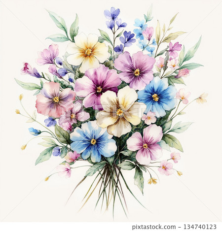 Unique Watercolor Artworks with Floral Elements Unique Watercolor Artworks with Floral Elements 134740123