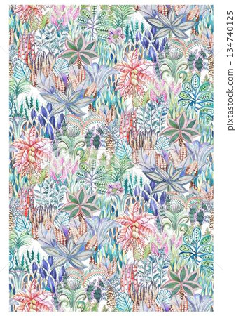 Unique Watercolor Artworks with Floral Elements Unique Watercolor Artworks with Floral Elements 134740125