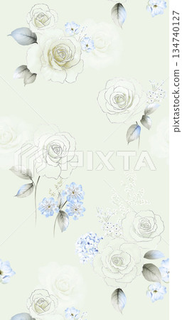 Unique Watercolor Artworks with Floral Elements Unique Watercolor Artworks with Floral Elements 134740127