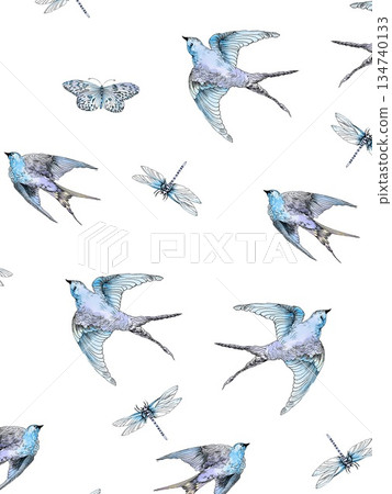 Unique Watercolor Artworks with Floral Elements 134740133