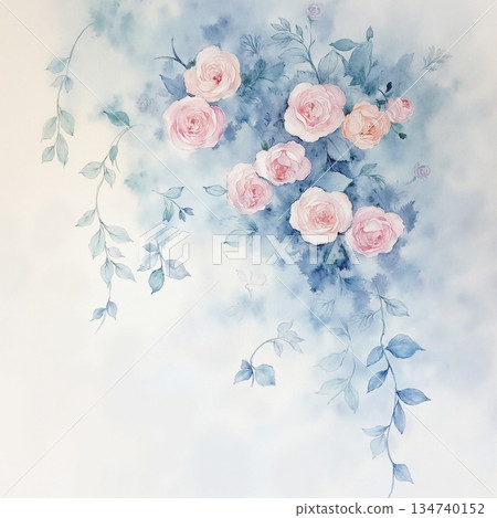 Unique Watercolor Artworks with Floral Elements 134740152