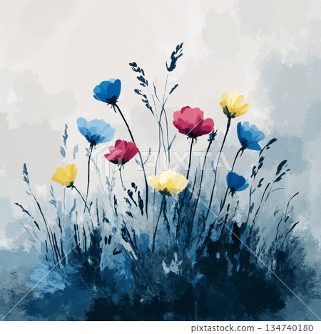 Unique Watercolor Artworks with Floral Elements 134740180