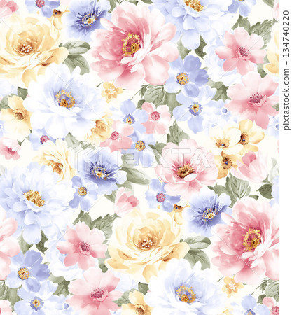 Unique Watercolor Artworks with Floral Elements 134740220