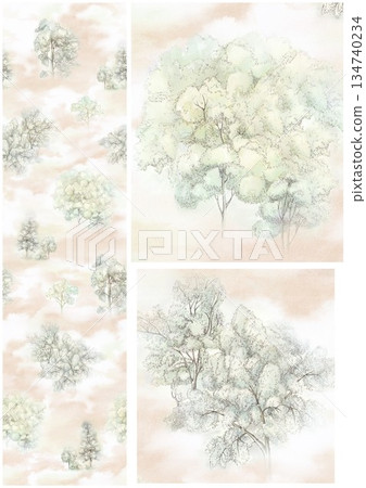 Unique Watercolor Artworks with Floral Elements Unique Watercolor Artworks with Floral Elements 134740234