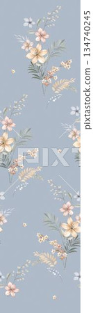 Unique Watercolor Artworks with Floral Elements 134740245