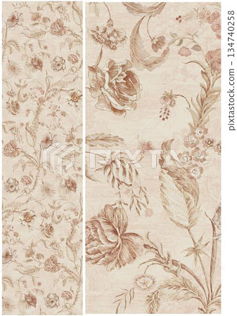 Unique Watercolor Artworks with Floral Elements Unique Watercolor Artworks with Floral Elements 134740258