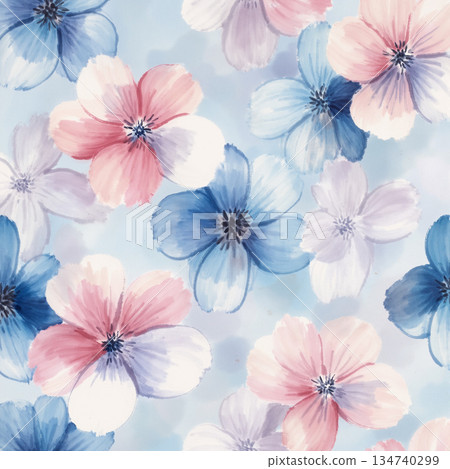 Unique Watercolor Artworks with Floral Elements 134740299