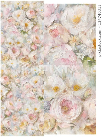 Unique Watercolor Artworks with Floral Elements Unique Watercolor Artworks with Floral Elements 134740313