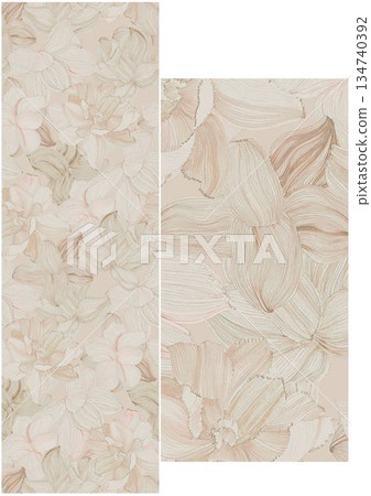 Unique Watercolor Artworks with Floral Elements 134740392